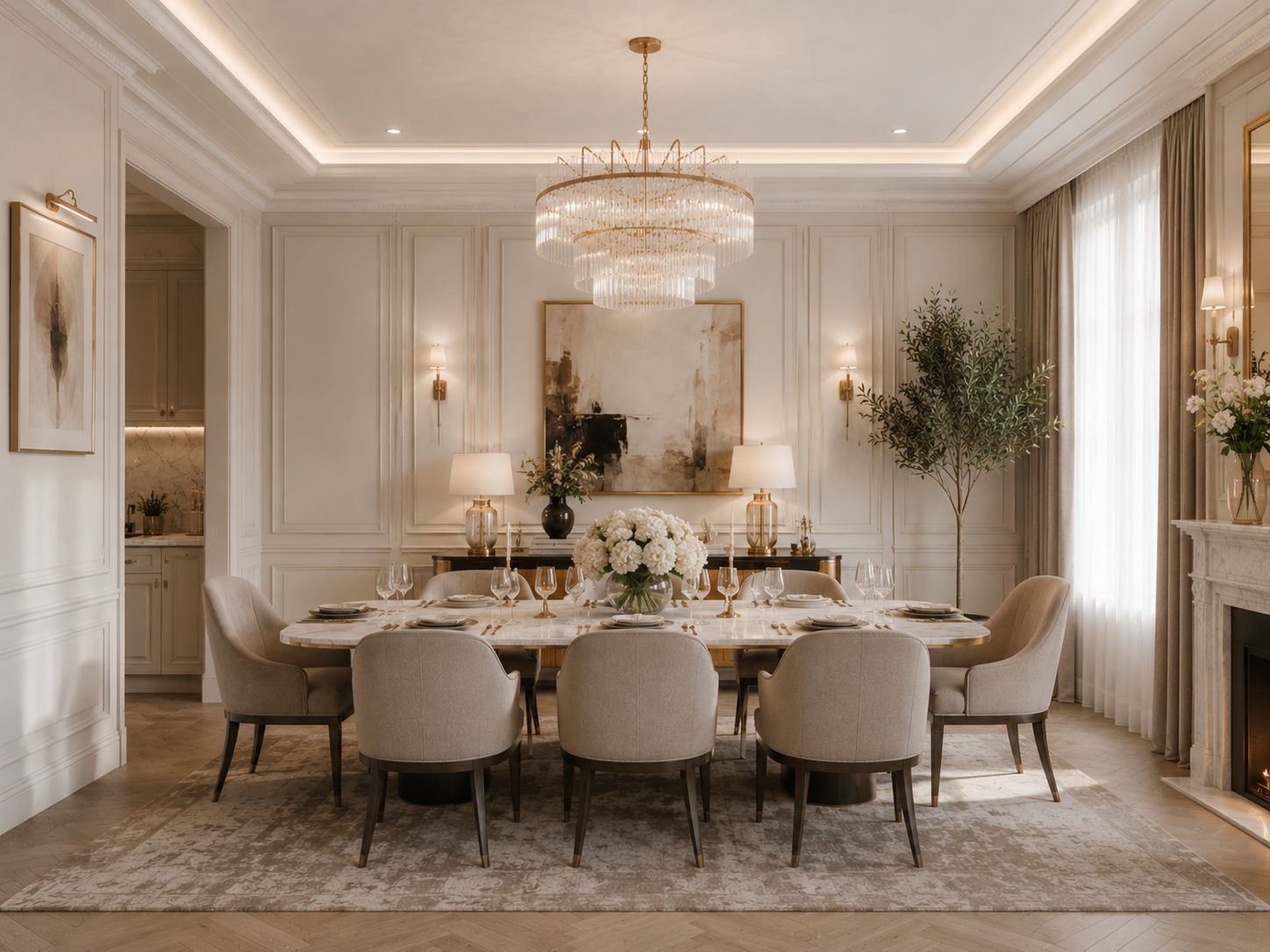 Classic luxe dining room