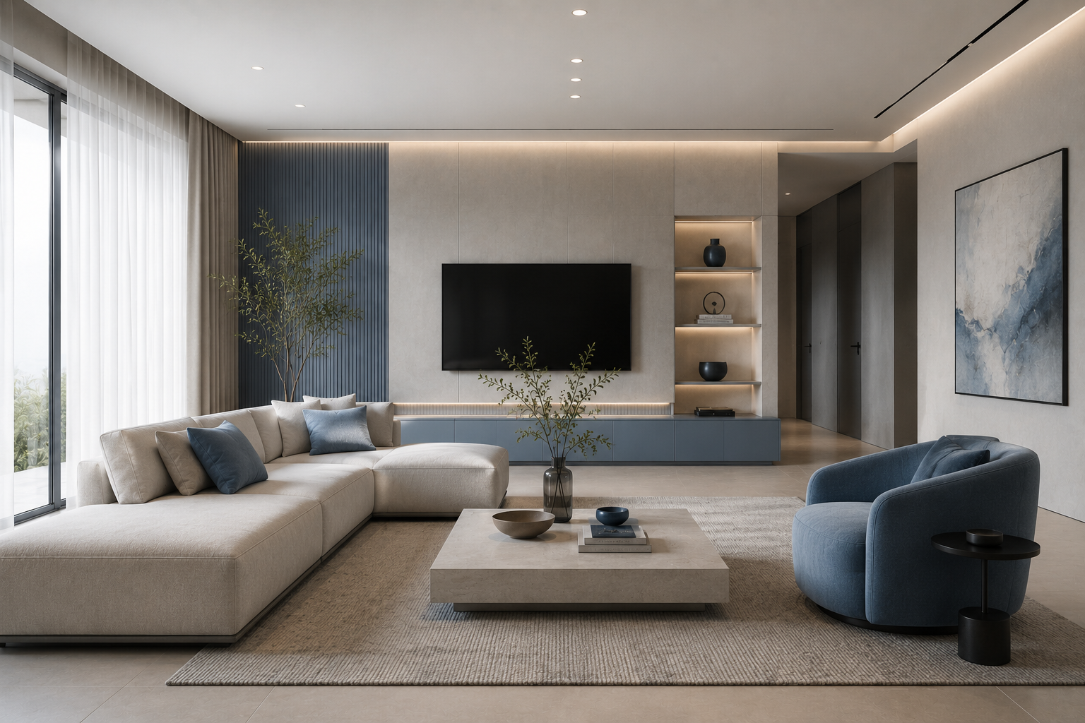 Blue Calm living room