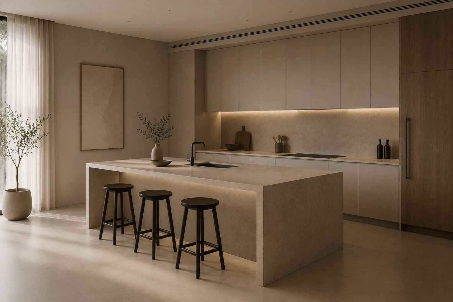 Soft Monochrome kitchen