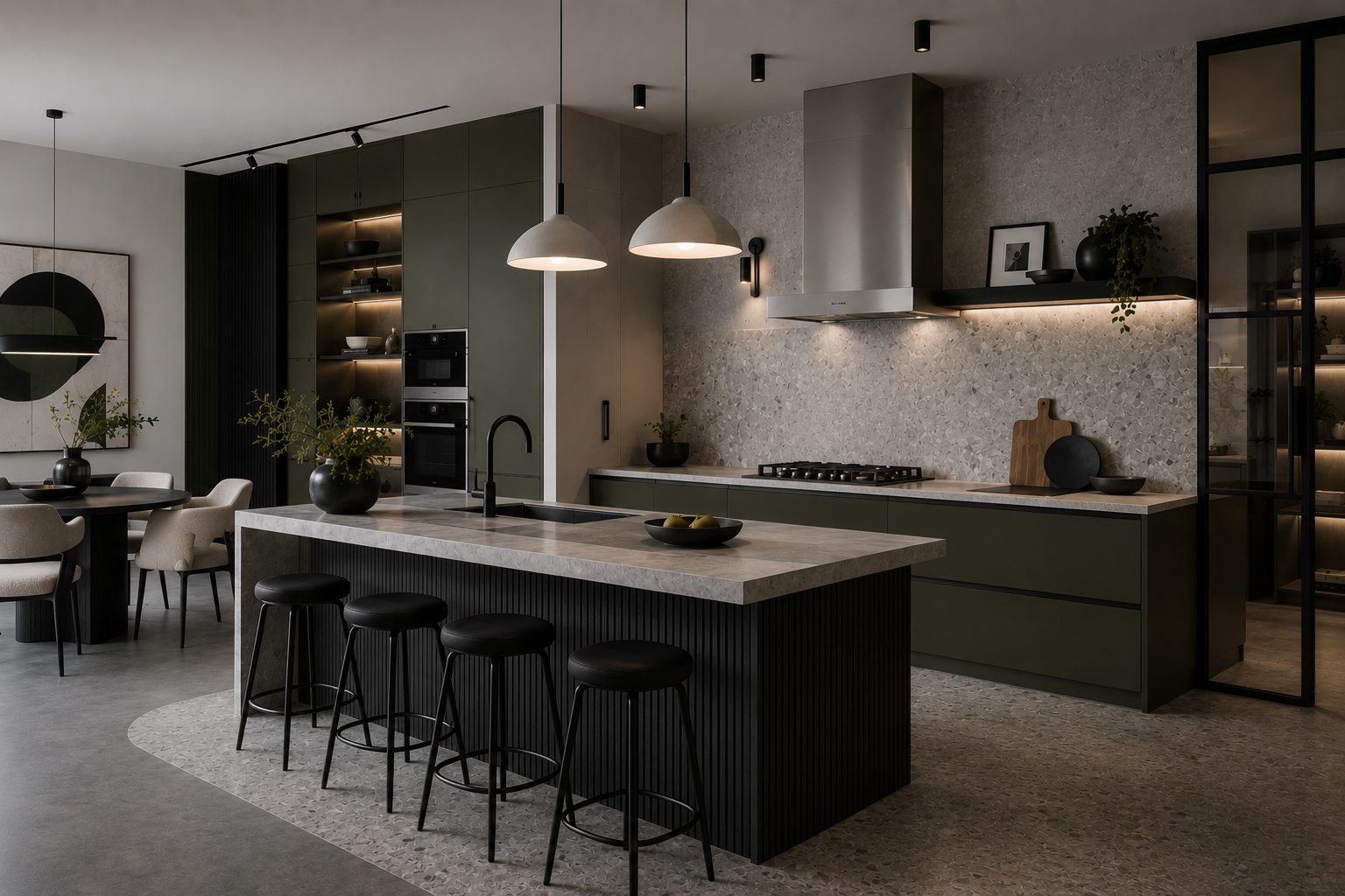 Olive Garden kitchen and dining