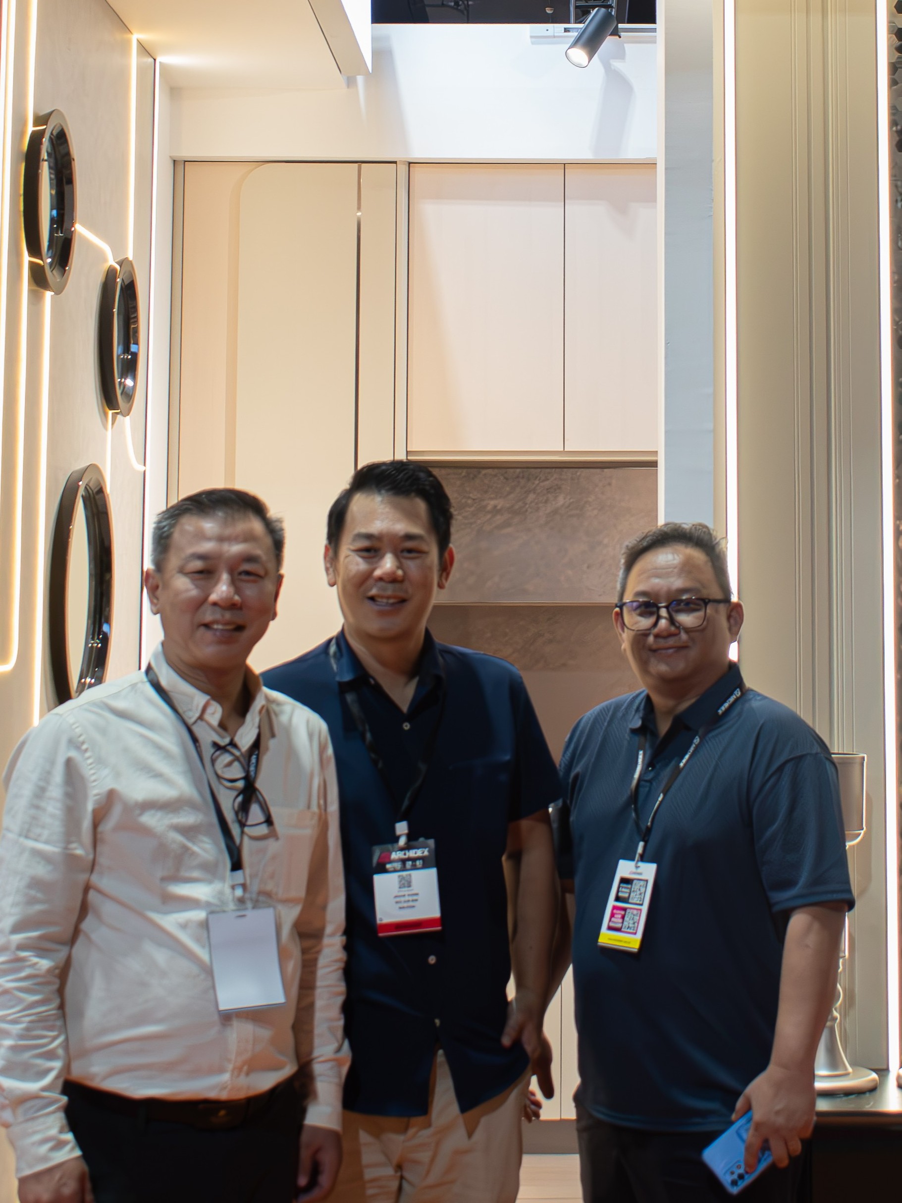 Novel Interior team welcoming visitors at ARCHIDEX