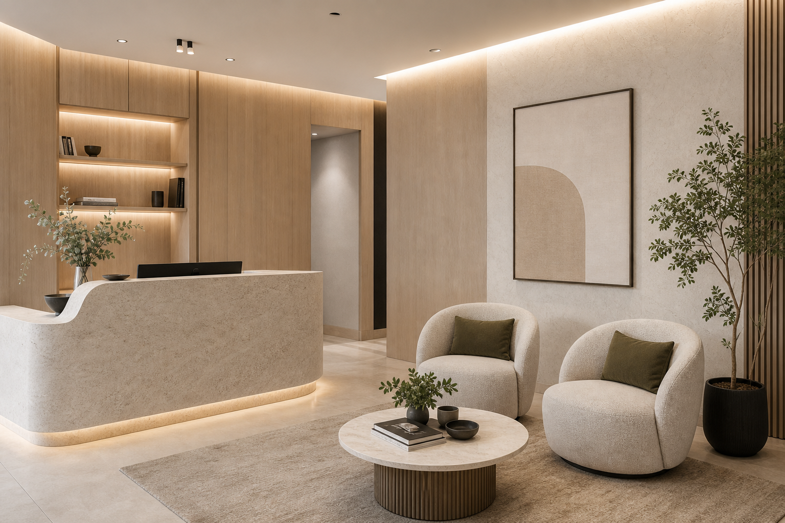 Refined commercial lounge
