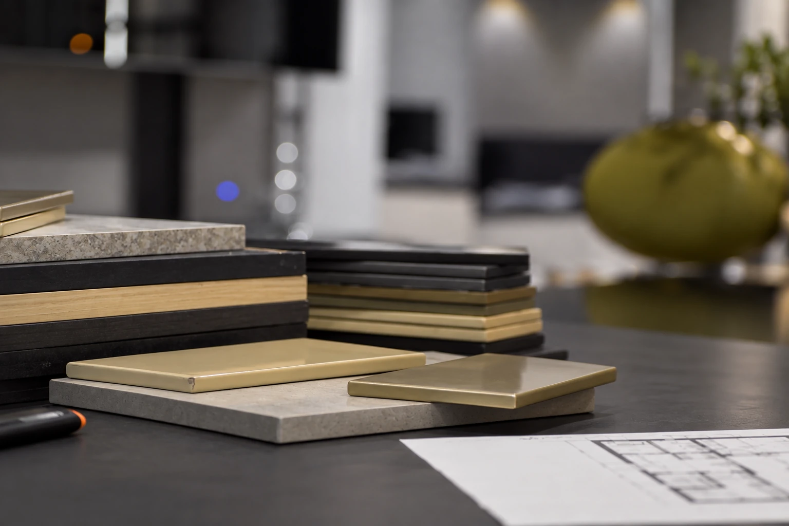 Material samples for a Novel Interior project